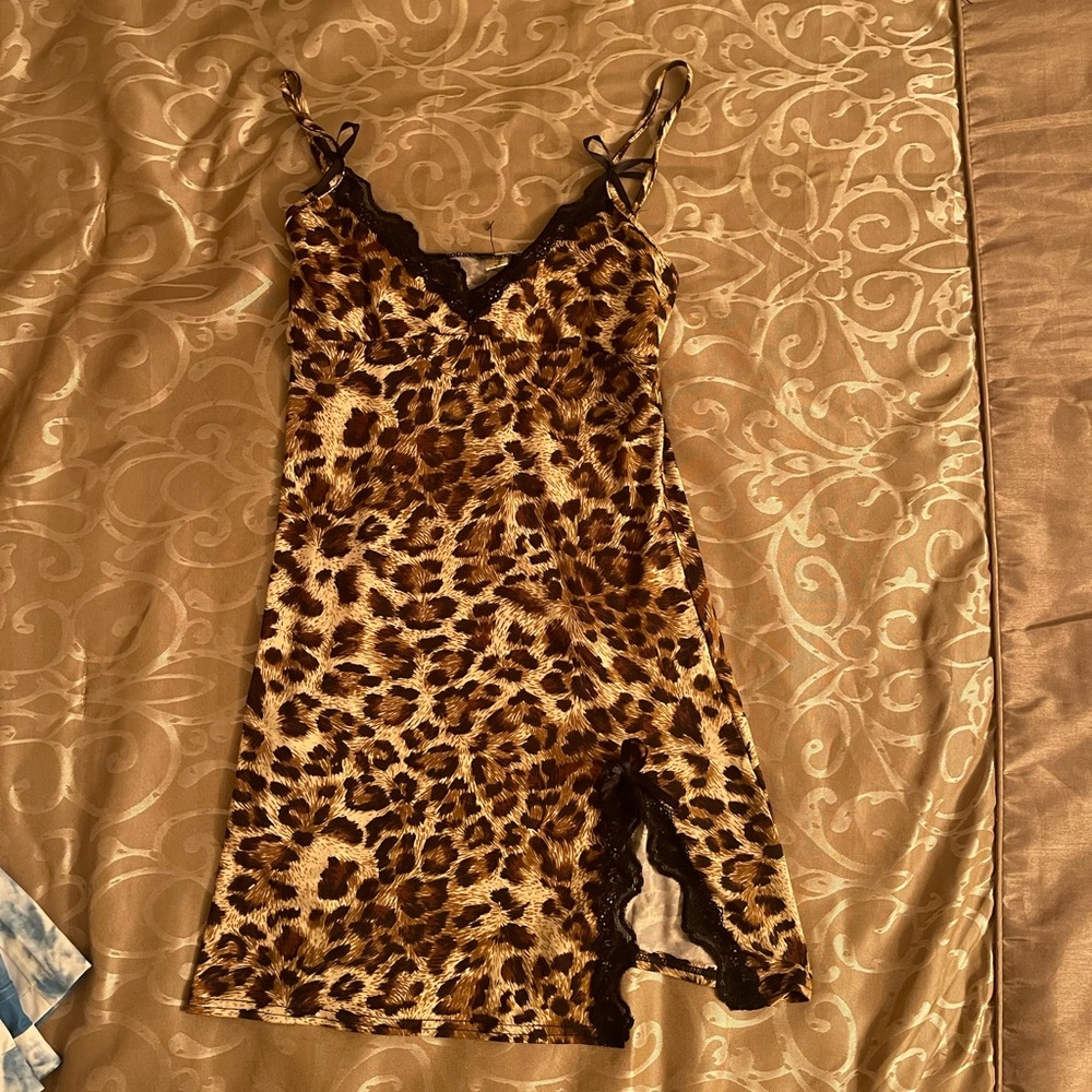 Empty Soda Cheetah Print Mini Dress